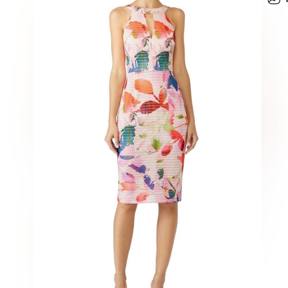 Trina Turk Multicolor Floral Midi Dress